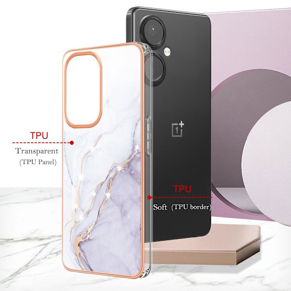 SKALO OnePlus Nord CE 3 Lite 5G Marmor TPU-skal - Motiv 2 multifärg