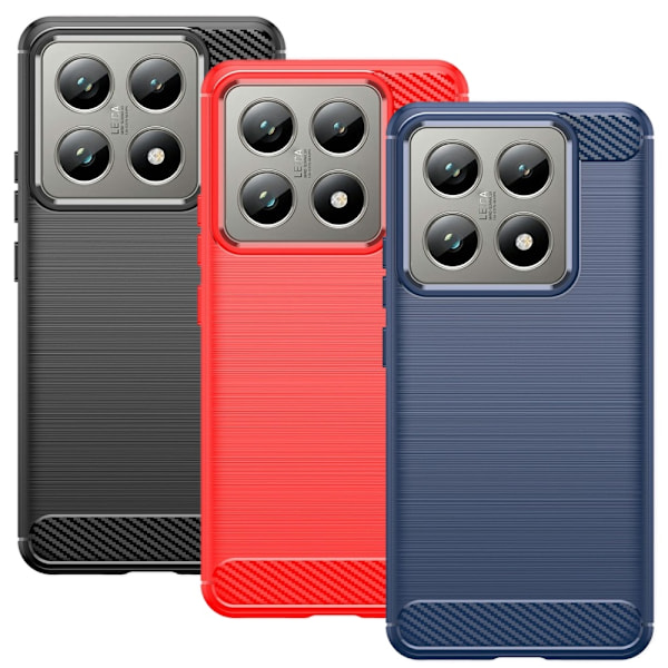 SKALO Xiaomi 14T Pro Armor Carbon Stöttåligt TPU-skal - Fler färger Svart