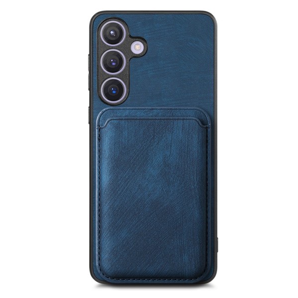 SKALO Samsung S24 PU-nahkakuori, jossa on irrotettava magneettin Blue