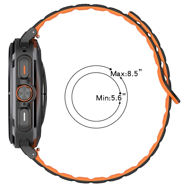 SKALO TPU Magnetarmband Samsung Watch Ultra 47mm - Fler färger Svart