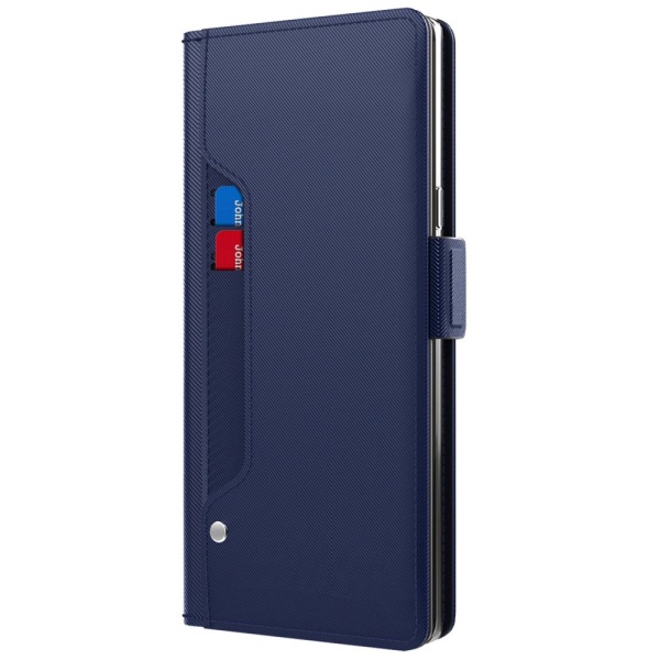 SKALO OnePlus Nord CE 3 Lite 5G Kortholder Mirror Flip Cover - Blå Blue