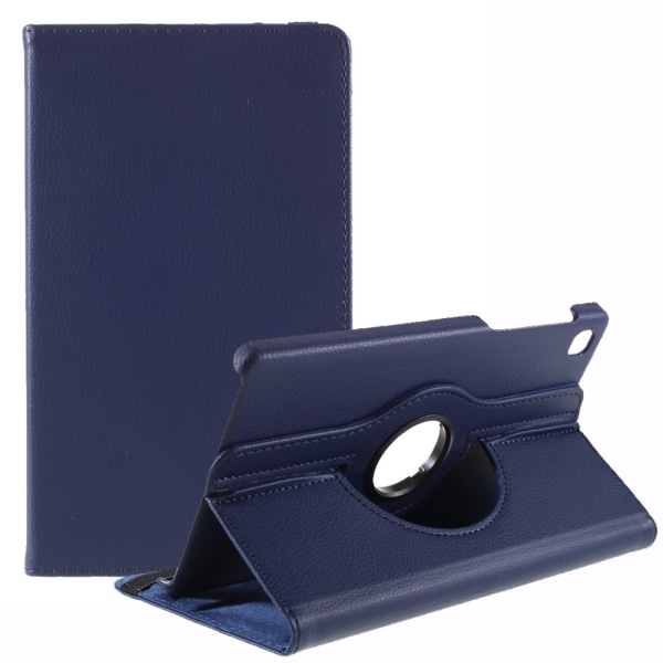 SKALO Samsung Tab A7 Lite 360 Litchi Flip Cover - Mørkeblå Dark blue