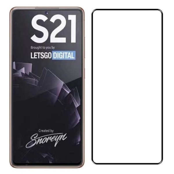 SKALO Samsung S21 Plus Heltäckande Skärmskydd Härdat Glas Svart