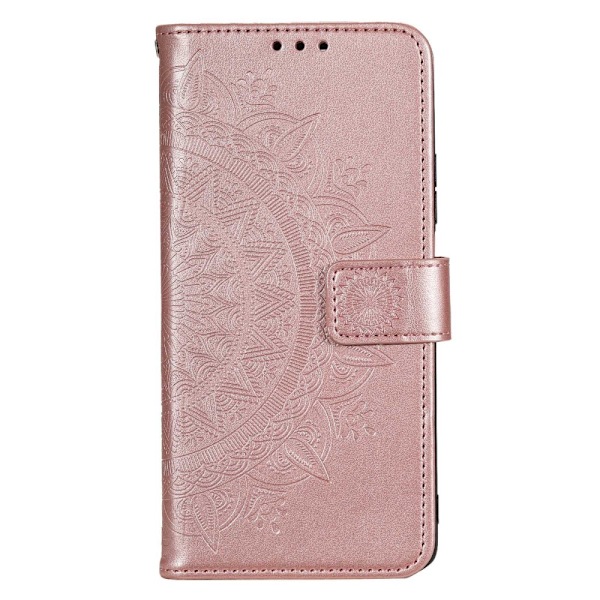 SKALO Motorola Moto G52 Mandala Plånboksfodral - Roséguld Rosa guld