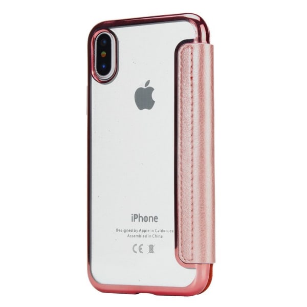 iPhone X/XS Plånboksfodral TPU Ultraslim design - fler färger Rosa