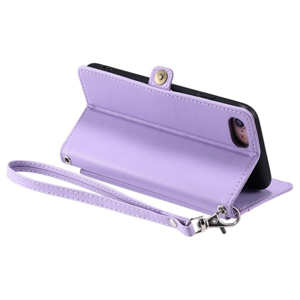 SKALO iPhone 16e PU-Læder Kuvert Flip Cover - Lilla Purple