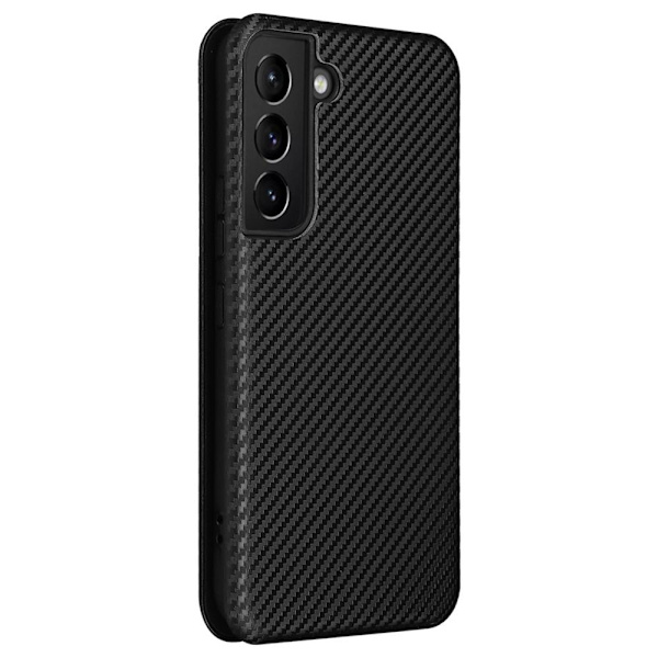 SKALO Samsung S22 Carbon Fiber Plånboksfodral - Svart Svart