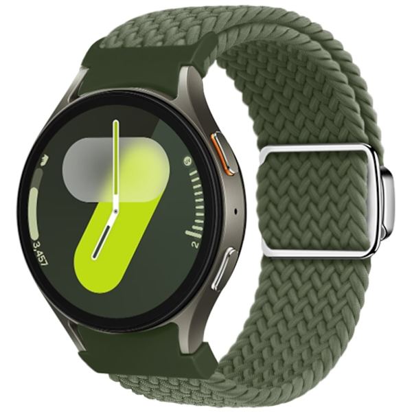SKALO Punottu Tygaranneke Samsung Watch 6 Classic 43mm/47mm - Valitse väri Dark green
