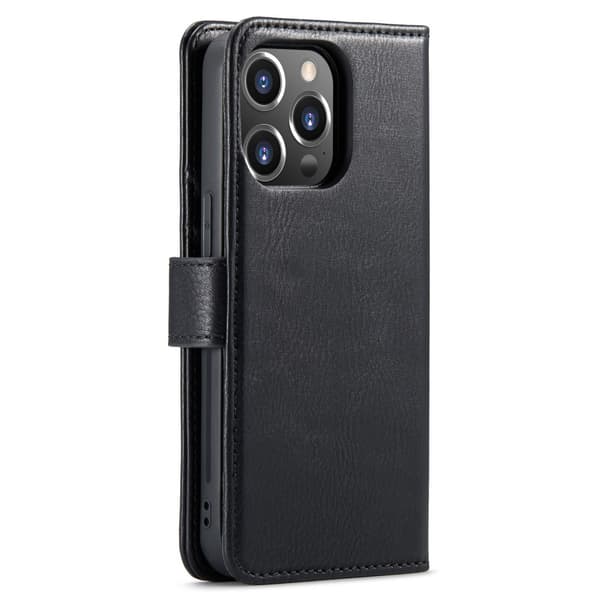 DG MING iPhone 15 Pro 2-i-1 Magnet Pungetui - Sort Black