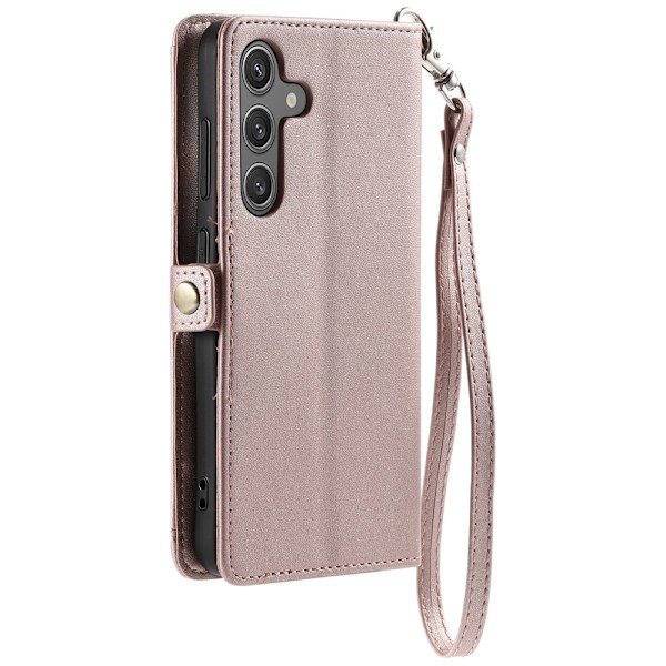 SKALO Samsung S25 PU-Læder Kuvert Flip Cover - Rosa guld Pink gold