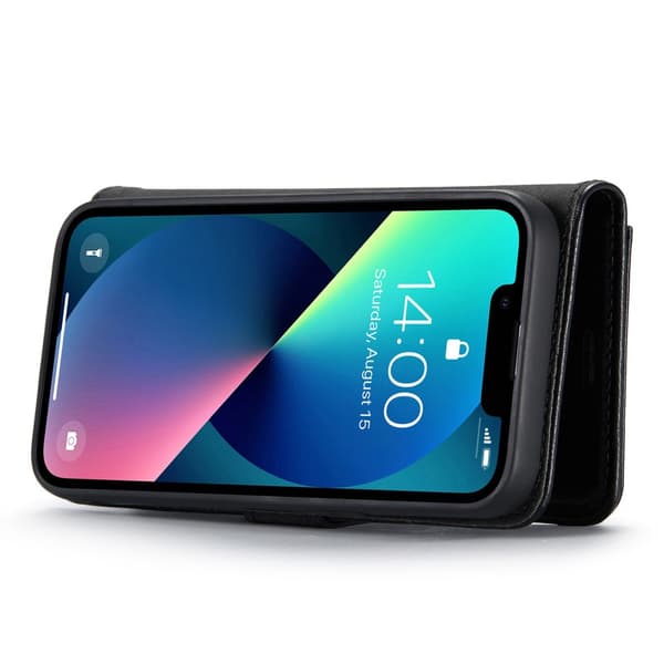 DG MING iPhone 14 Plus 2-i-1 Magnet Pungetui - Sort Black