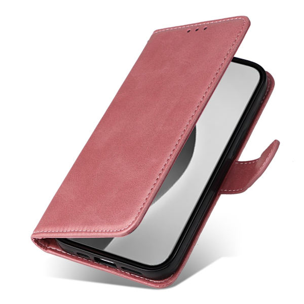 SKALO iPhone 16 Pro Max PU-Läder Plånboksfodral - Fler färger Rosa