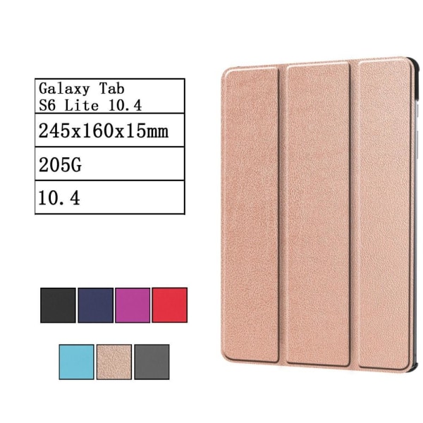 SKALO Samsung Tab S6 Lite Trifold Flip Cover - Rosa guld Pink gold