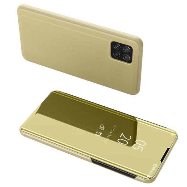 SKALO Samsung A22 5G Clear View Mirror Case - kulta Gold