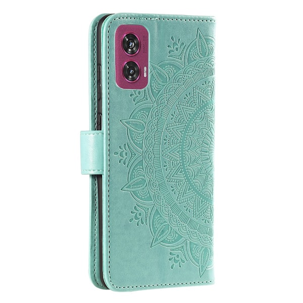 SKALO Motorola Edge 50 Fusion Mandala lompakkokotelo - Turkoosi Turquoise