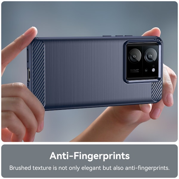 SKALO Xiaomi 13T/13T Pro Armor Carbon Iskunkestävä TPU suojakuori - Valitse väri Blue
