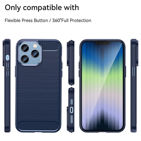 SKALO iPhone 14 Pro Max Armor Carbon Stöttåligt TPU-skal - Fler Blå