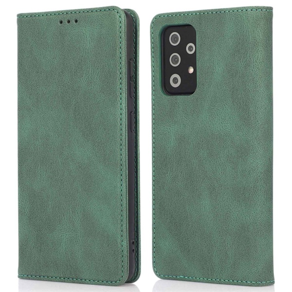 SKALO Samsung A23 5G Slim Premium Flip Cover - Grøn Green