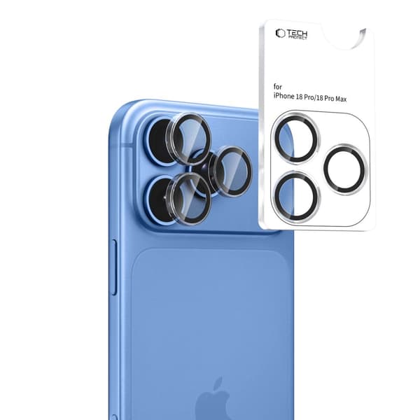Tech-Protect Camring Fit+ Kameraskydd för iPhone 18 Pro Max - Transparent Transparent