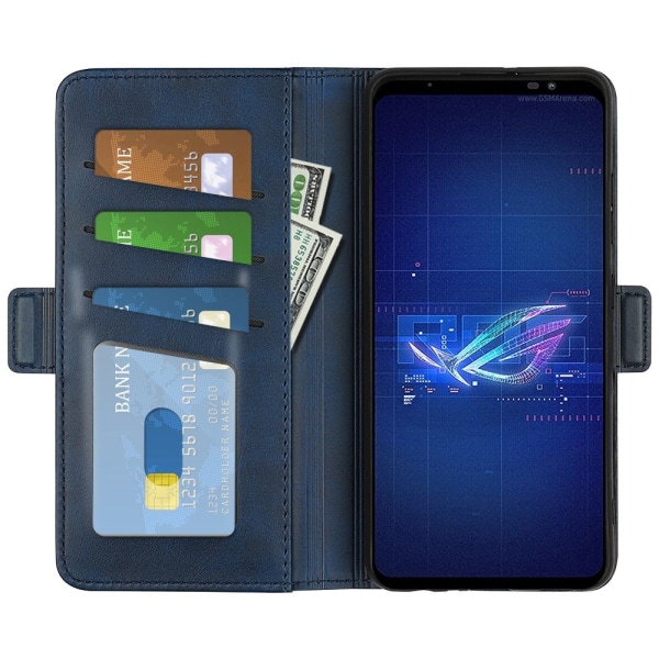 SKALO Asus ROG Phone 6/6Pro/6D/6D Ultimate 5G Premium Wallet Fli Blue