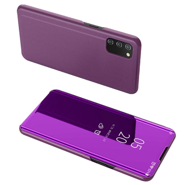 SKALO Samsung A02s / A03s kirkas peilikotelo - violetti Purple
