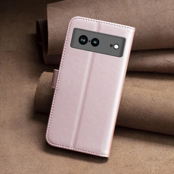 Google Pixel 7a BINFEN COLOR Embossed Plånboksfodral - Roséguld Rosa guld