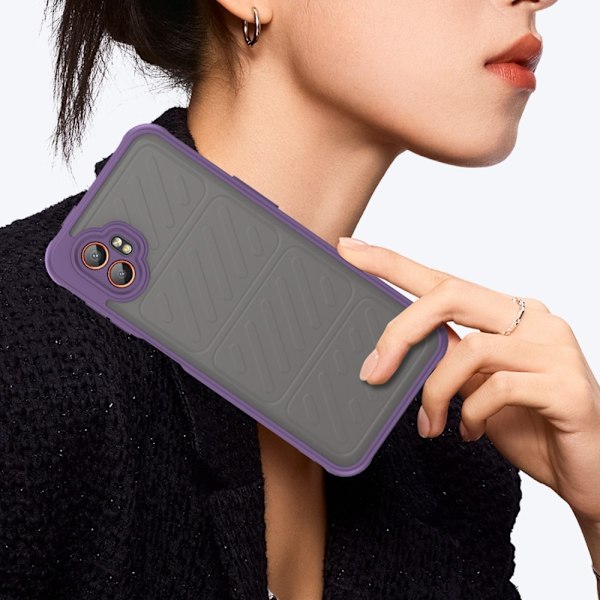 SKALO Samsung XCover7 Pro Color Bumper Frosted Suojakuori - Violetti Purple