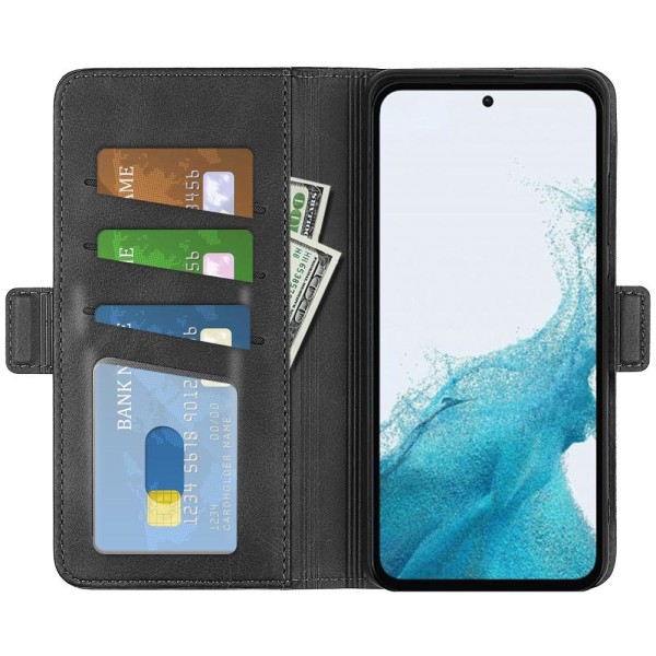 SKALO Samsung A54 5G Premium Wallet Flip Cover - Sort Black