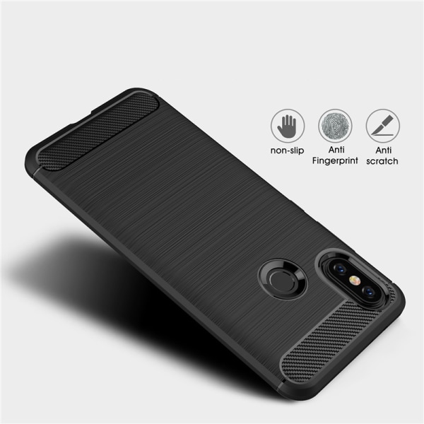 Stødsikker Armour Carbon TPU etui Xiaomi Mi A2 - flere farver Red