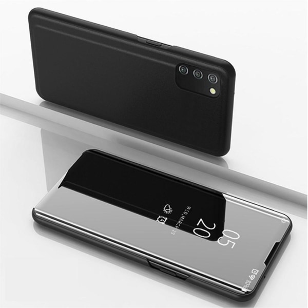 SKALO Samsung A02s / A03s Clear View Mirror Case - musta Black
