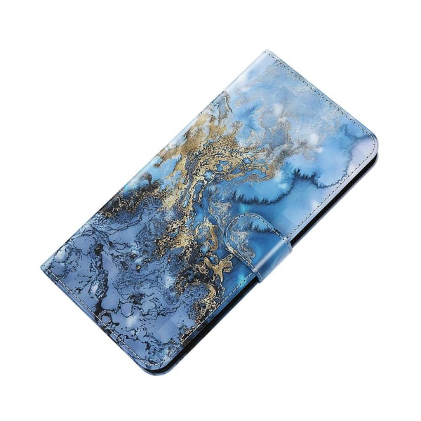 SKALO Samsung S21 FE Marble 3D -lompakkokotelo Multicolor