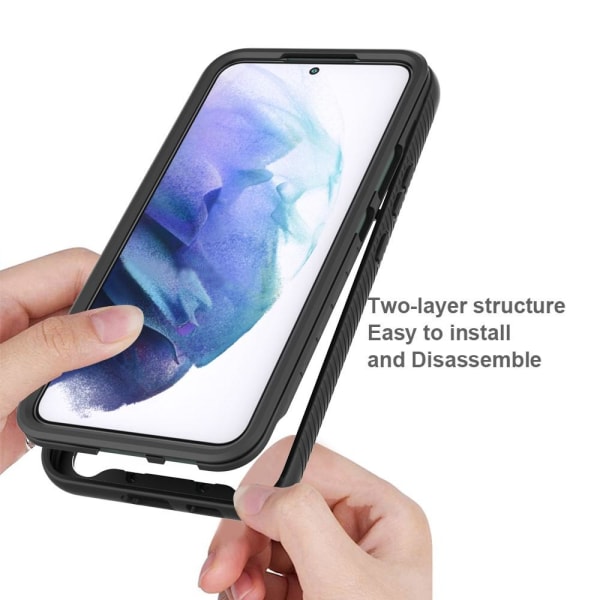 SKALO Samsung S22+ Shockproof Clear Hybrid Skal - Svart Black