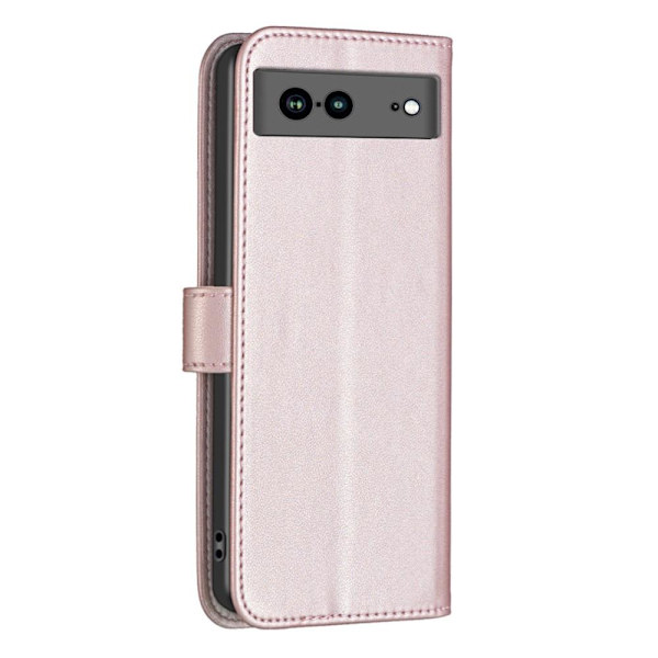 Google Pixel 7a BINFEN COLOR Kohokuvioitu Lompakkokotelo - Ruusukulta Pink gold