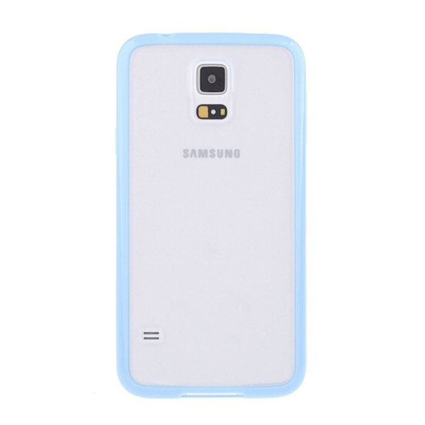 Frostat Transparent skal med färgad ram Samsung S5 - fler färger Vit