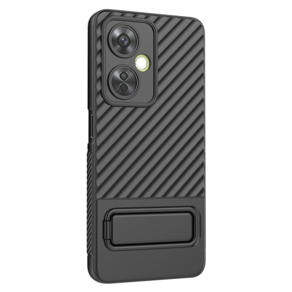 SKALO OnePlus Nord CE 3 Lite 5G Twill 2.0 TPU-Cover med rack - S Black