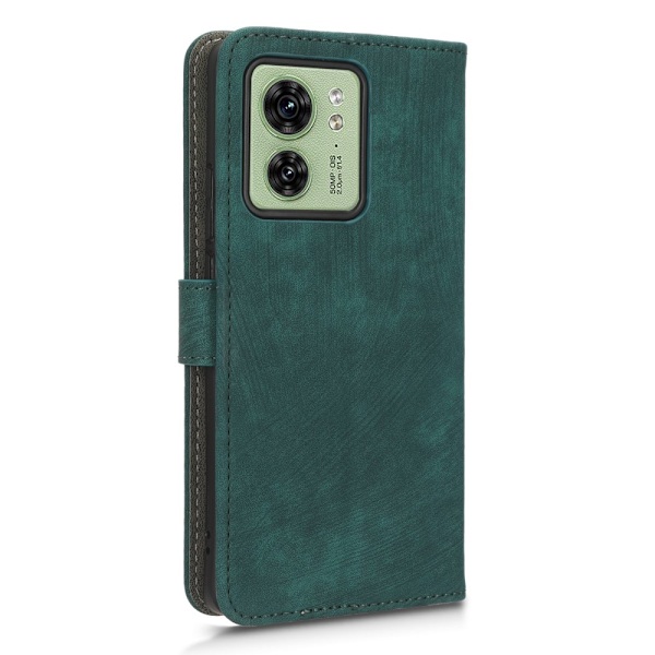 SKALO Motorola Edge 40 5G Flip Cover m. pung i PU-læder - Grøn Green