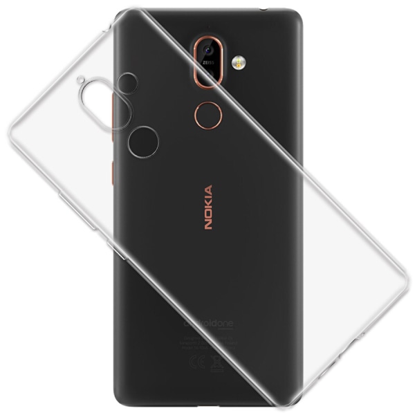 Läpinäkyvä silikoninen TPU-suojus Nokia 7 Plus -puhelimelle Transparent