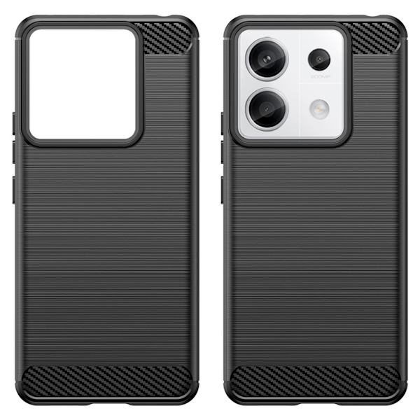 SKALO Xiaomi Redmi Note 13 Pro 5G Armor Carbon Stöttåligt TPU-skal - Fler färger Svart