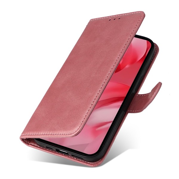 SKALO Google Pixel 9a PU-læder Flip Cover - Vælg farve Pink