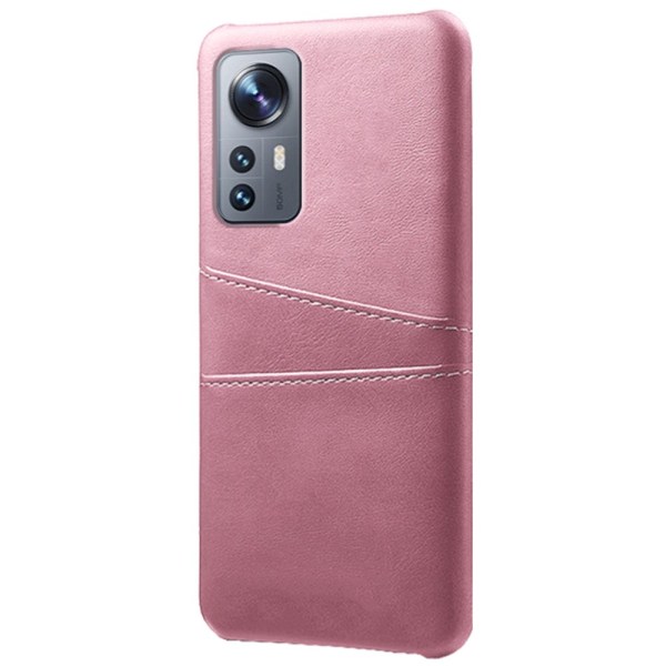 SKALO Xiaomi 12 Pro PU-læder Kortholder Cover - Rosa guld Pink gold