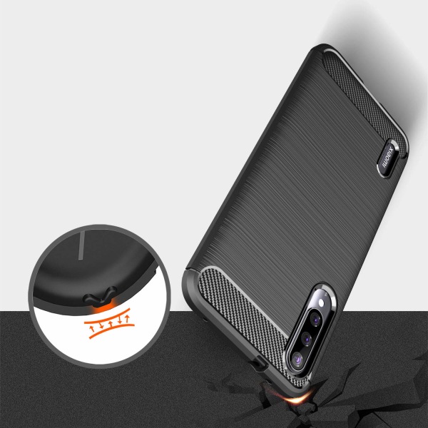 Iskunkestävä Armor Carbon TPU-kotelo Xiaomi Mi A3 - lisää värejä Black