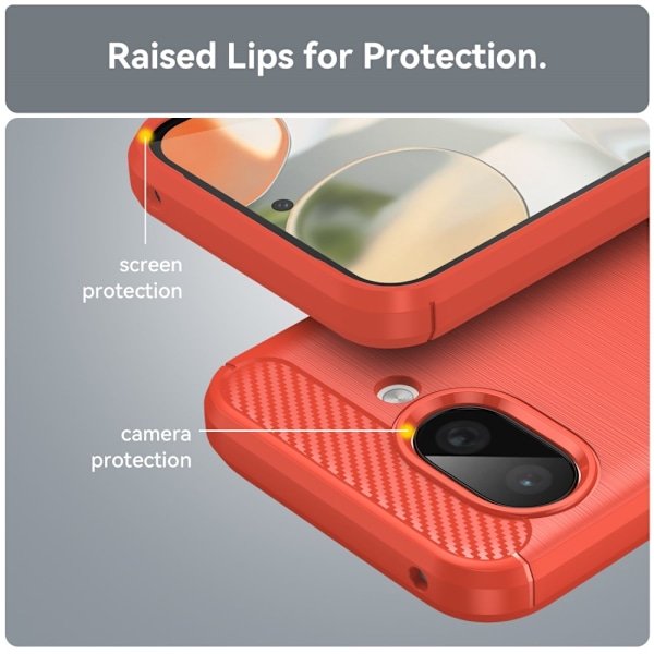 SKALO Google Pixel 9a Armor Carbon Suojakuori - Valitse väri Red