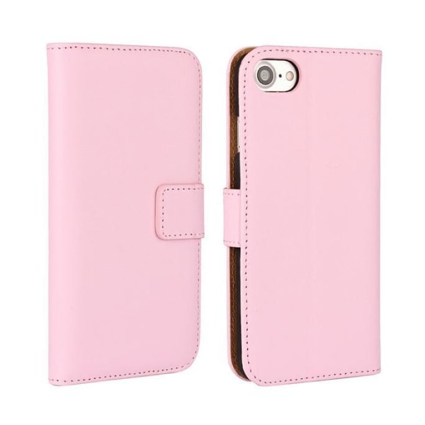 SKALO iPhone SE (2020/2022) Lompakkokotelo Aitoa nahkaa - Valits Light pink