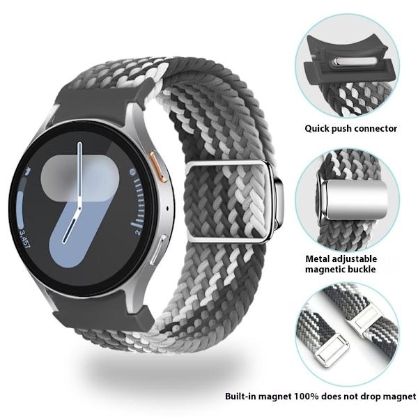 SKALO Punottu Tygaranneke Samsung Watch 6 Classic 43mm/47mm - Valitse väri Multicolor
