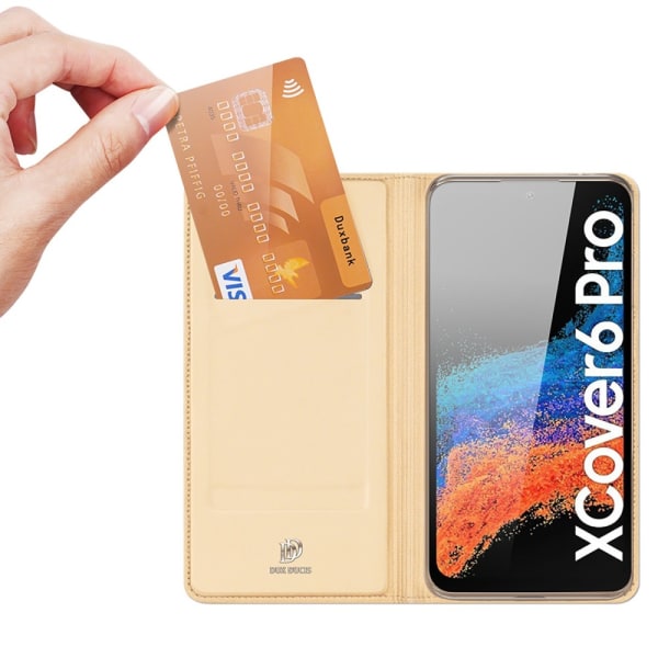 DUX DUCIS Samsung Xcover6 Pro 5G Skin Pro Series Flip Cover - Guld Gold