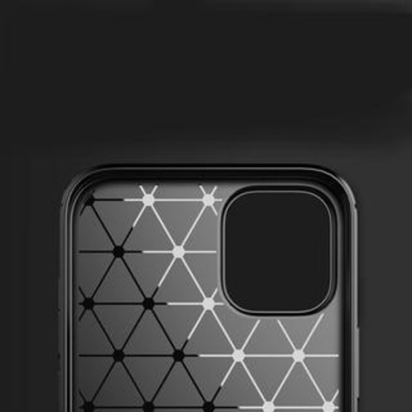 SKALO iPhone 12 Armor Carbon Iskunkestävä TPU suojakuori - Valit Black