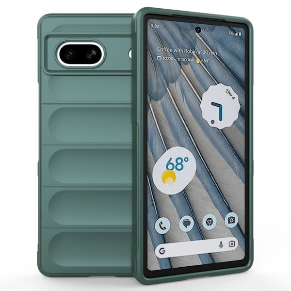 SKALO Google Pixel 7a Rugged Bumpers TPU-Skal Grön