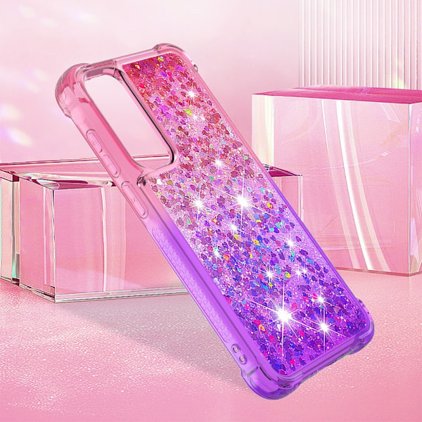 SKALO Samsung A56 5G Kvicksand Glitter Skal - Rosa-Lila multifärg
