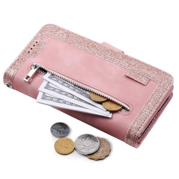 SKALO Samsung A22 5G Big Wallet Mocka Plånboksfodral - Rosa Pink