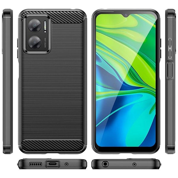 SKALO Xiaomi Redmi 10 5G Armor Carbon Stöttåligt TPU-skal - Fler färger Svart